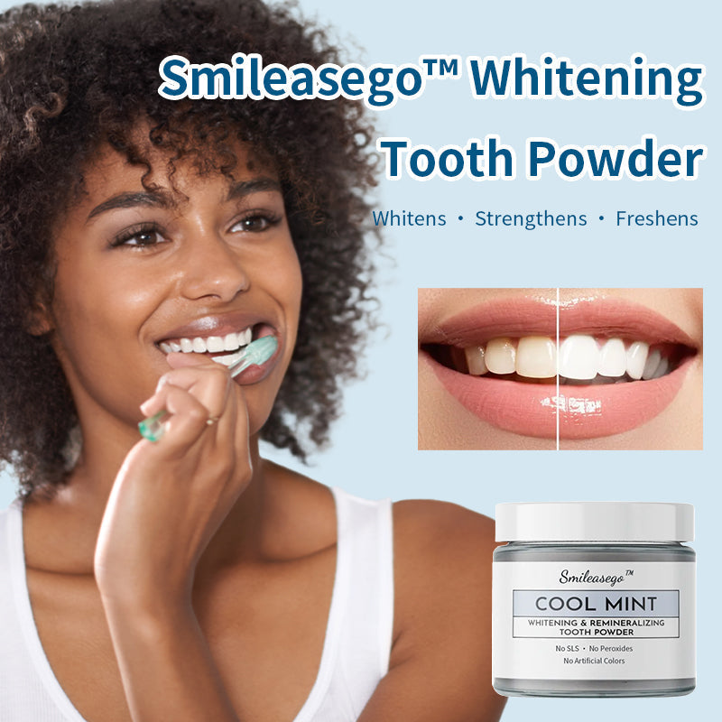 đ§Smileasego⢠Whitening Remineralizing Tooth Powder, Fluoridfrei, Zahnpolitur & Fleckenentferner